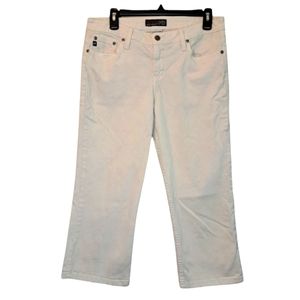 Aeropostale White Denim Crops Cropped Size 9/10